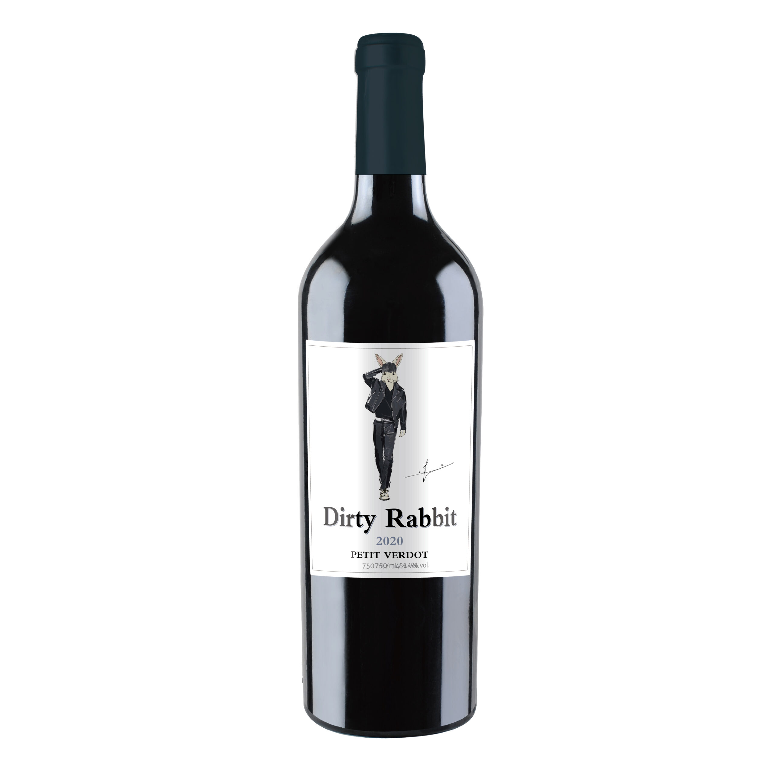 Dirty Rabbit Petit Verdot red wine bottle